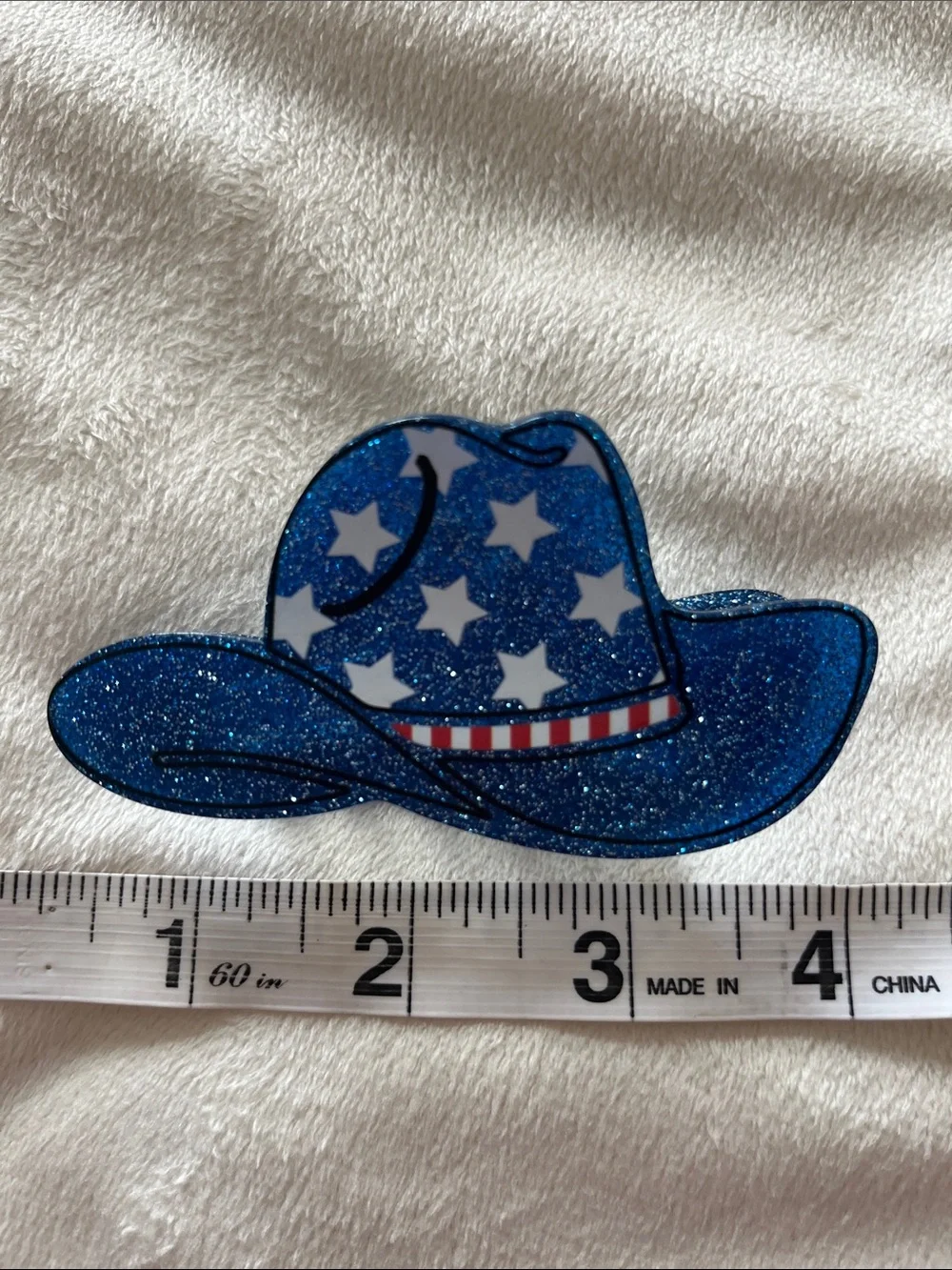 Blue Stars Cowboy Hat Kids Hair Clip